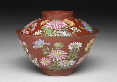 图片[3]-Yixing lidded bowl with flowers of the four seasons in painted enamels, Qing dynasty, Kangxi reign (1662-1722)-China Archive